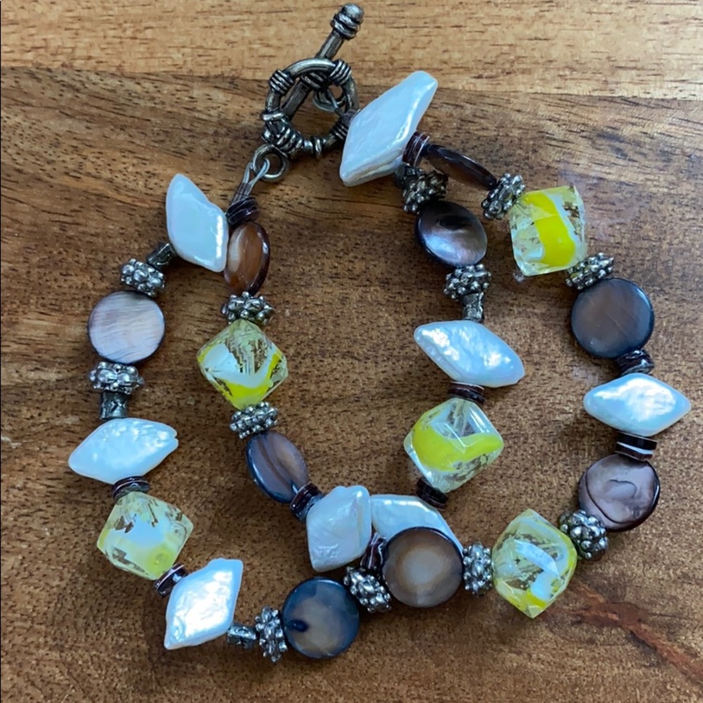 Shell & Bead bracelet :boho